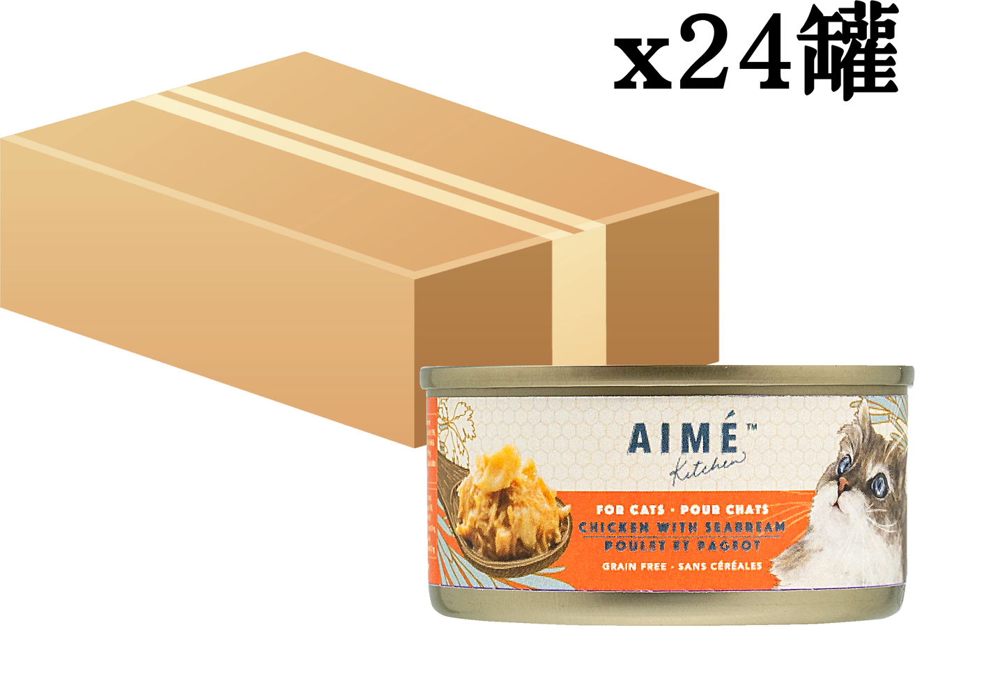 雞肉配鯛魚 85g x 24